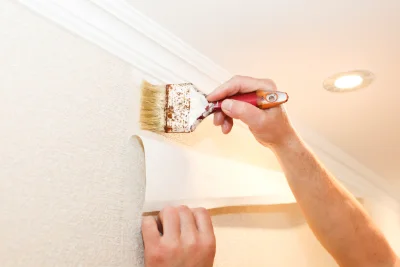 Pose de papier peint à Molinet — revêtements muraux et toiles de verre